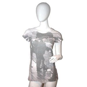 THE BEATLES Group McCartney TEE Shirt TOP Washed Print XS